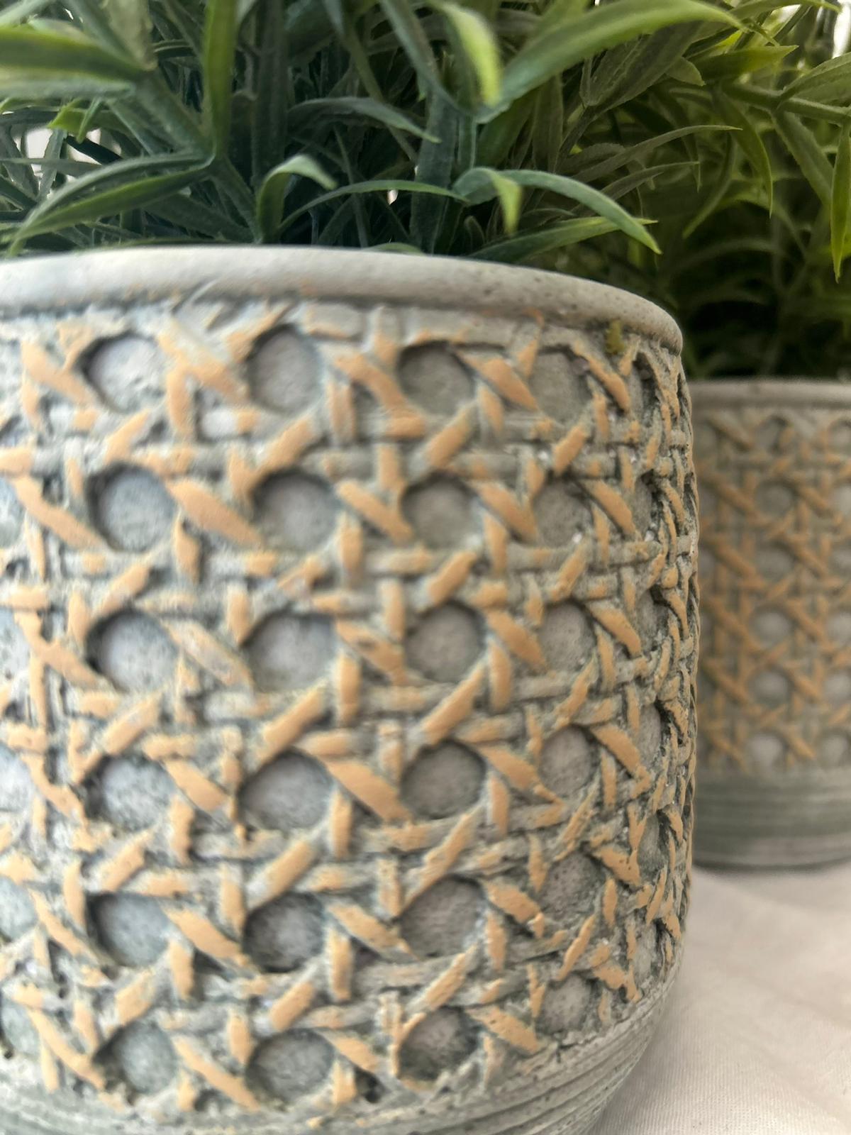 Vaso Artigianale con Intreccio Naturale – Stile Boho Chic per la Tua Casa